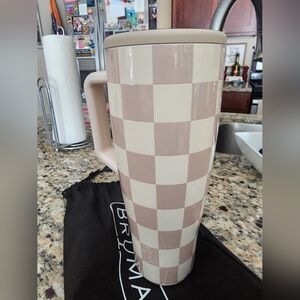 NIB Brumate x Krista Horton ERA 40oz Tan Checkered Cup